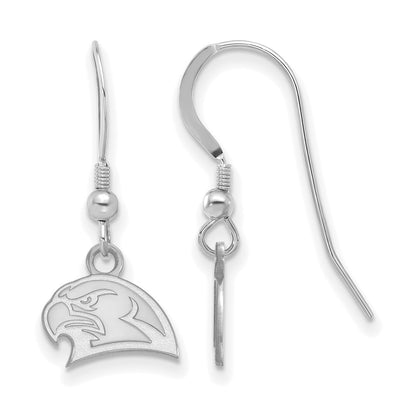 Sterling Silver Rhodium Plated Logoart Miami University Ohio Redhawk Extra Small Dangle Wire Earrings