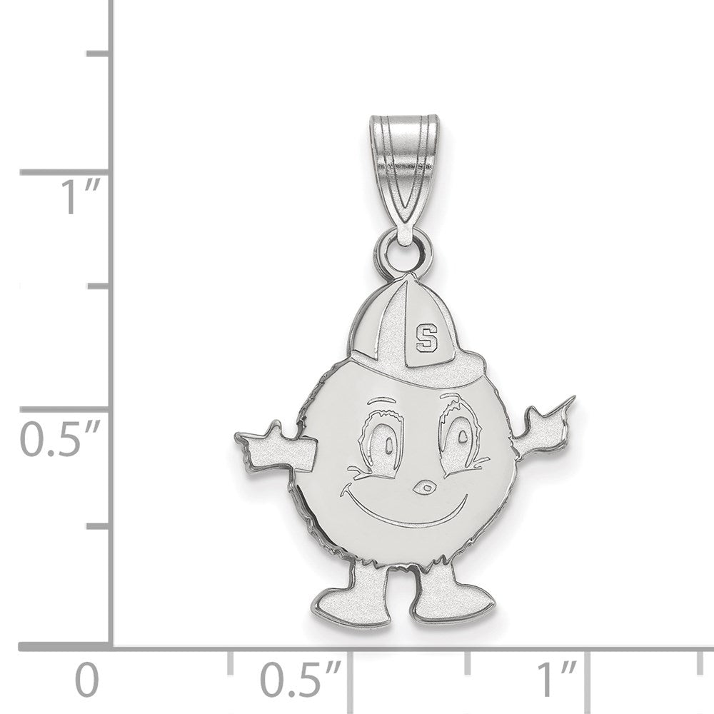 14K White Gold Logoart Syracuse University Mascot Large Pendant