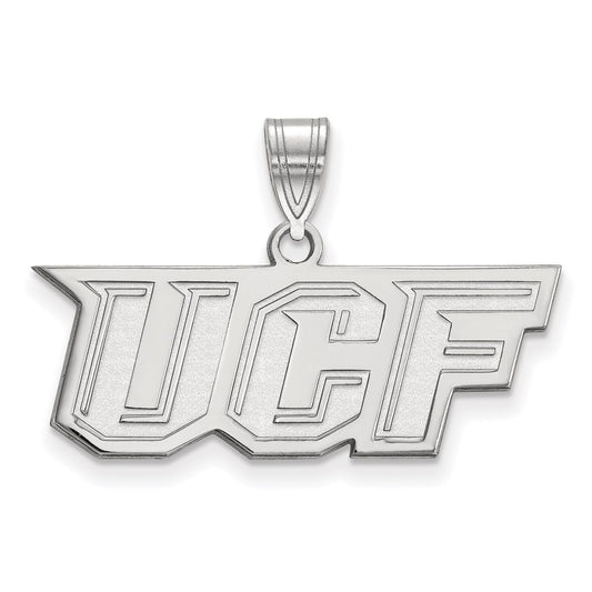 14K White Gold Logoart University Of Central Florida U C F Medium Pendant