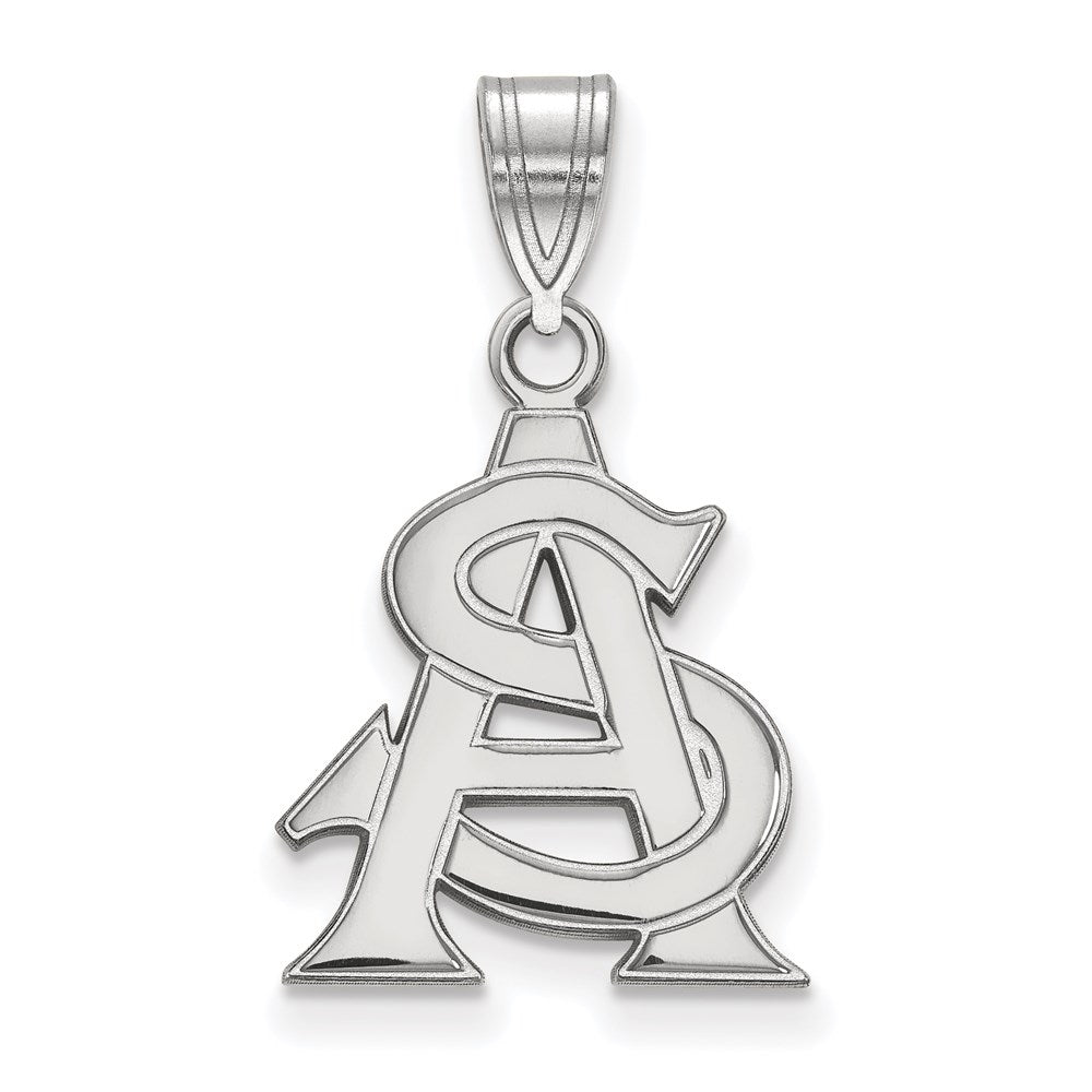 10K White Gold Logoart Arizona State University A S Medium Pendant