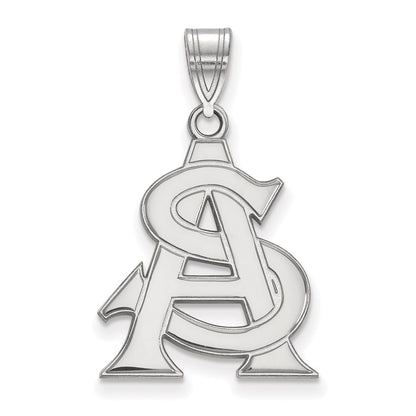 10K White Gold Logoart Arizona State University A S Large Pendant