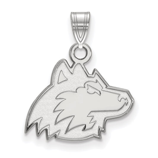 14K White Gold Logoart Northern Illinois University Huskie Small Pendant