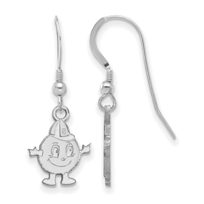 Sterling Silver Rhodium Plated Logoart Syracuse University Mascot Small Dangle Wire Earrings