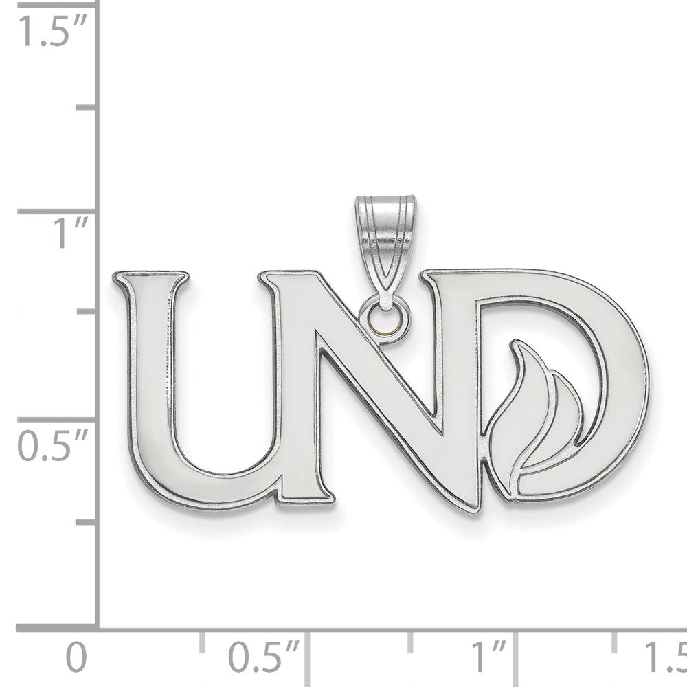 10K White Gold Logoart University Of North Dakota U N D Large Pendant