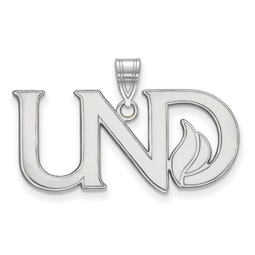 14K White Gold Logoart University Of North Dakota U N D Large Pendant