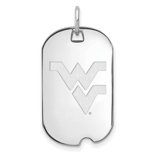 14K White Gold 14Kw Logoart West Virginia University Small Dog Tag