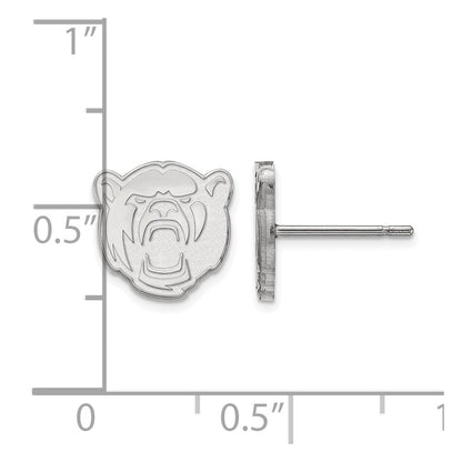 10K White Gold Logoart Baylor University Extra Small Post Earrings