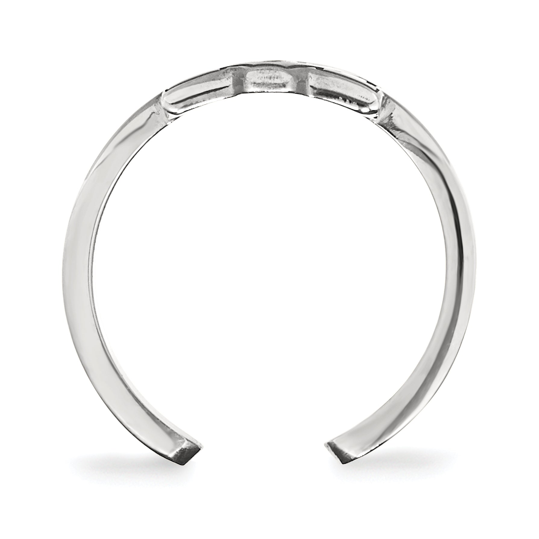 Sterling Silver Rhodium Plated Logoart Auburn University Toe Ring