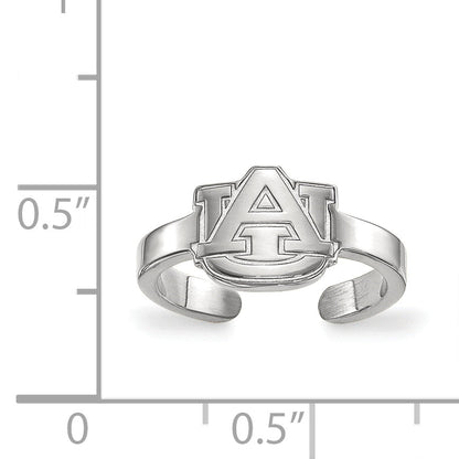 Sterling Silver Rhodium Plated Logoart Auburn University Toe Ring