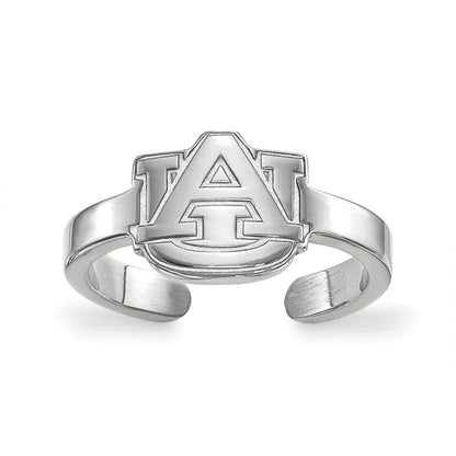 Sterling Silver Rhodium Plated Logoart Auburn University Toe Ring