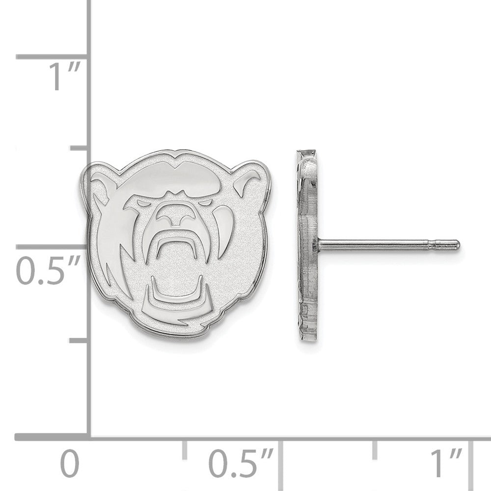 14K White Gold Logoart Baylor University Small Post Earrings