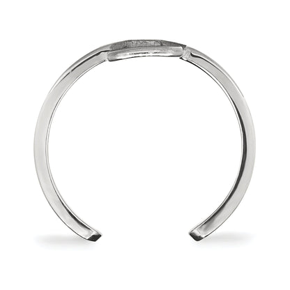 Sterling Silver Rhodium Plated Logoart Michigan State University Letter S Toe Ring