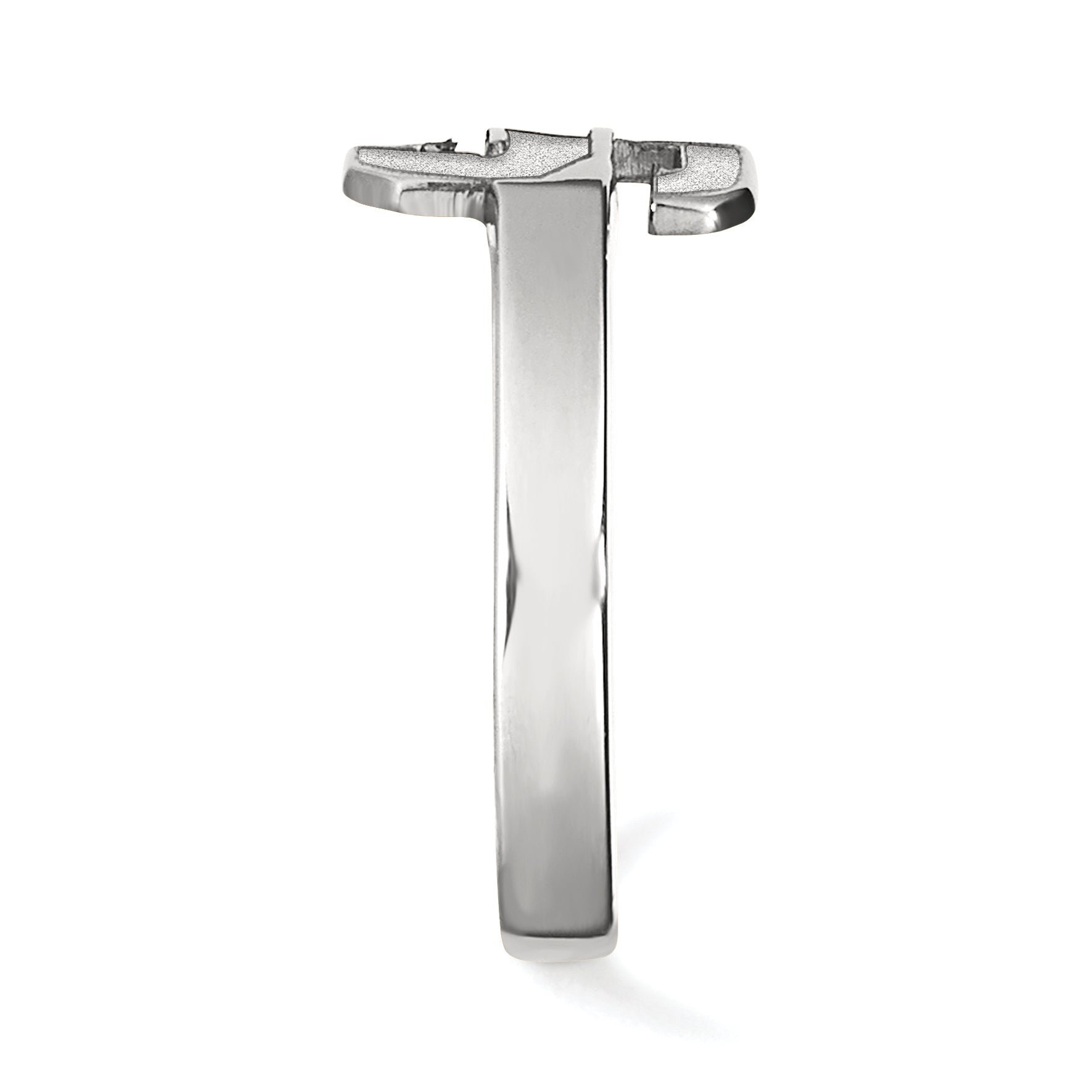Sterling Silver Rhodium Plated Logoart Michigan State University Letter S Toe Ring