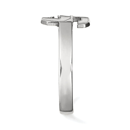Sterling Silver Rhodium Plated Logoart Michigan State University Letter S Toe Ring