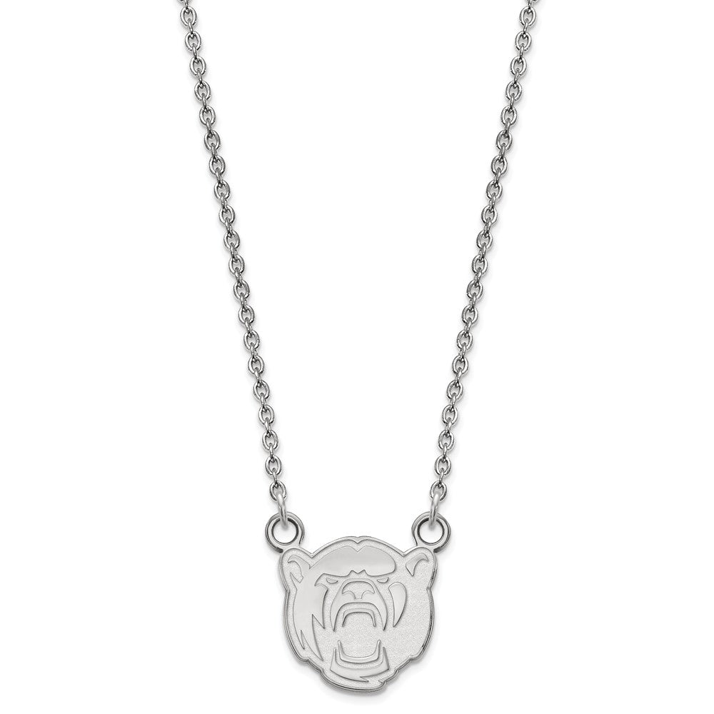 10K White Gold Logoart Baylor University Small Pendant 18 Inch Necklace