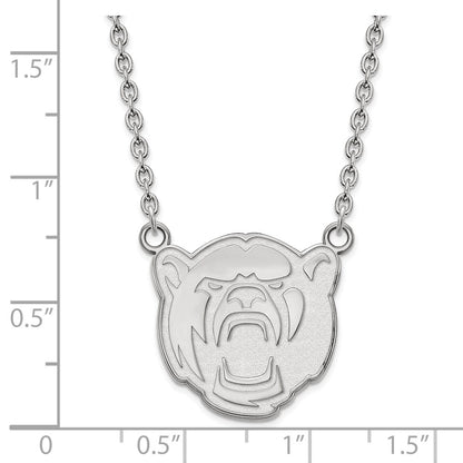 14K White Gold Logoart Baylor University Large Pendant 18 Inch Necklace