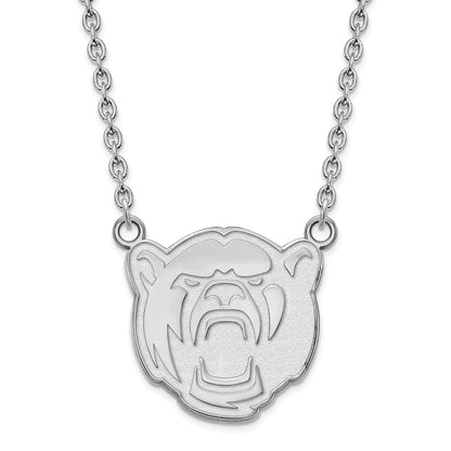 14K White Gold Logoart Baylor University Large Pendant 18 Inch Necklace