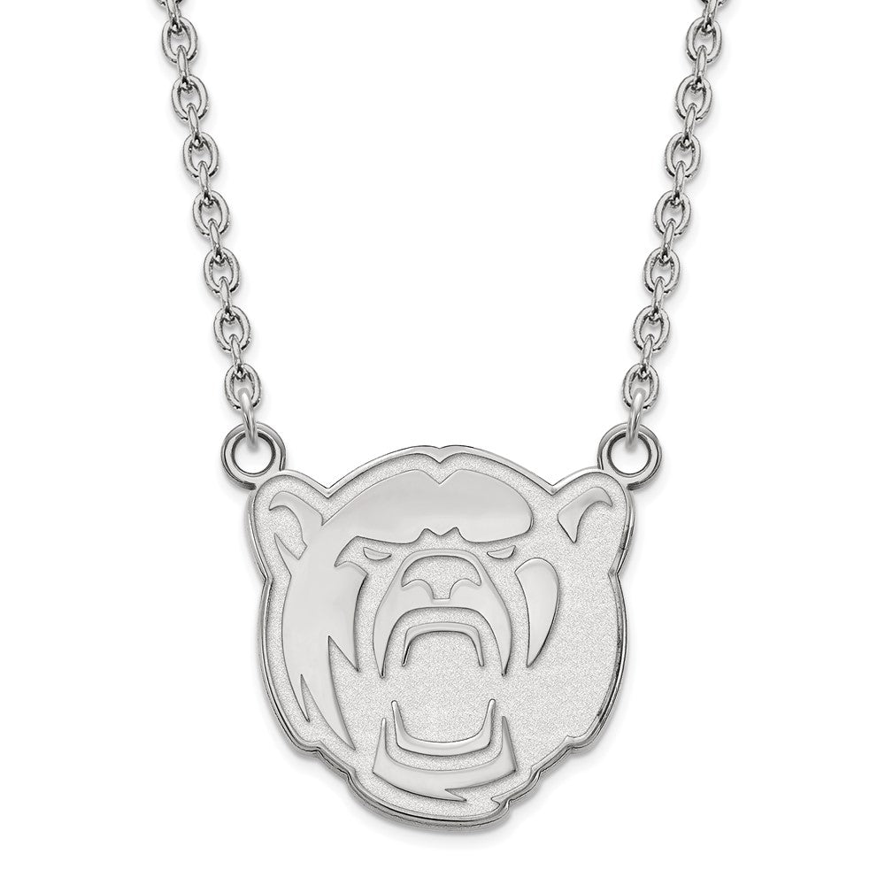 10K White Gold Logoart Baylor University Large Pendant 18 Inch Necklace