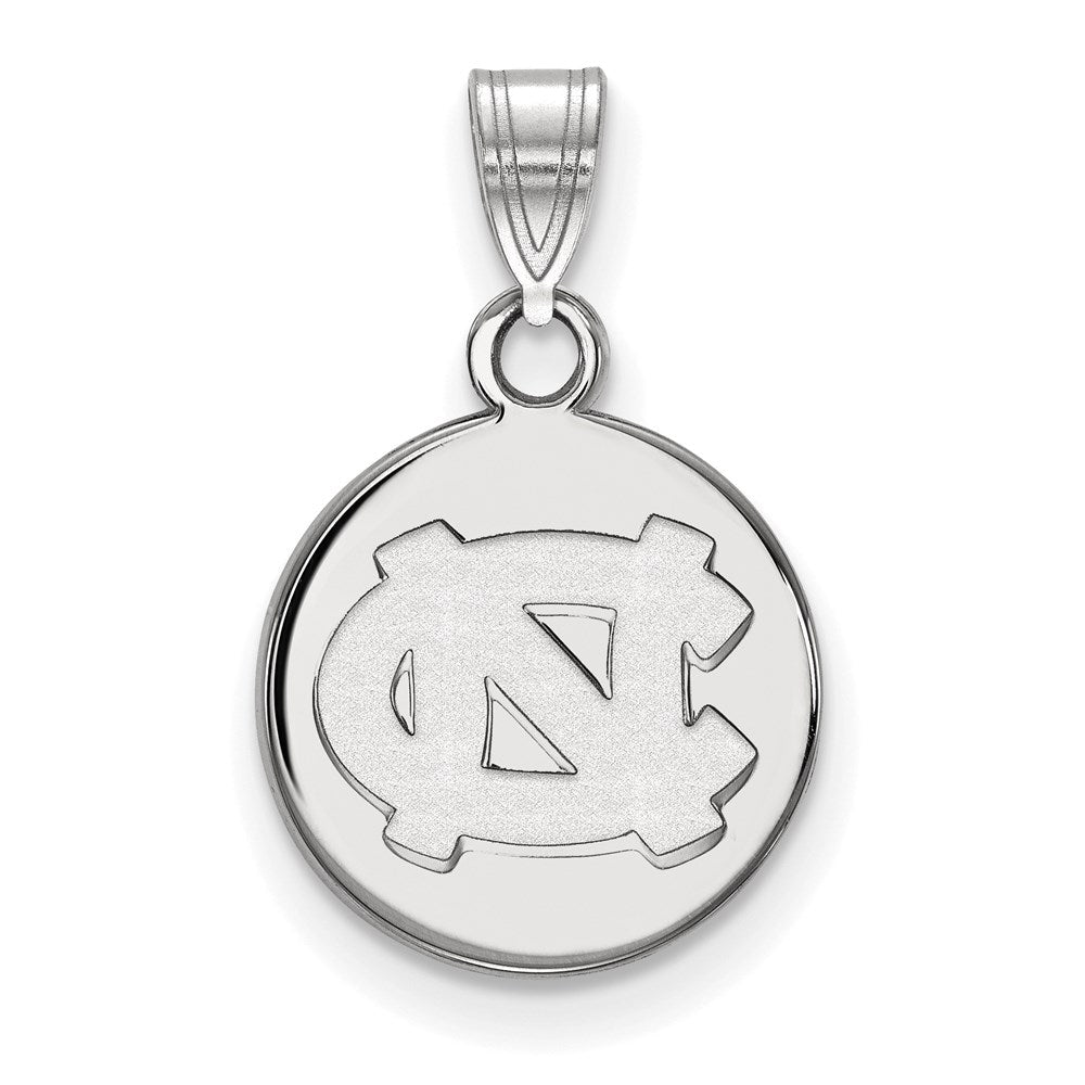 14K White Gold Logoart University Of North Carolina N C Small Disc Pendant