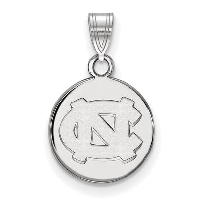 14K White Gold Logoart University Of North Carolina N C Small Disc Pendant