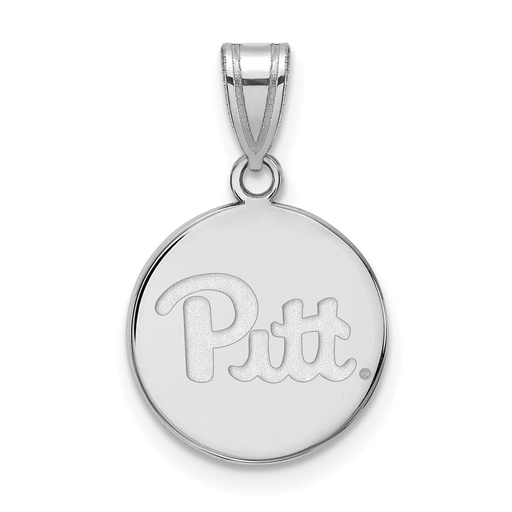 14K White Gold Logoart University Of Pittsburgh Medium Disc Pendant