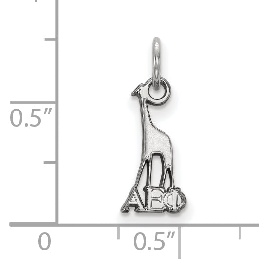Sterling Silver Rhodium Plated Logoart Alpha Epsilon Phi Sorority Symbol Extra Small Pendant
