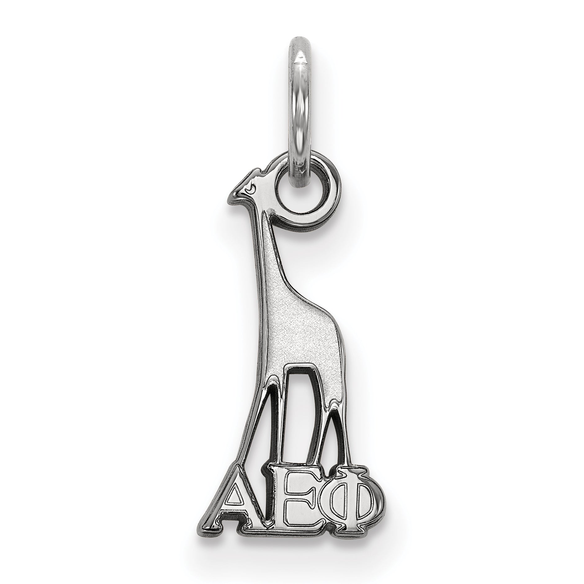 Sterling Silver Rhodium Plated Logoart Alpha Epsilon Phi Sorority Symbol Extra Small Pendant