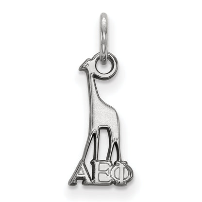 Sterling Silver Rhodium Plated Logoart Alpha Epsilon Phi Sorority Symbol Extra Small Pendant