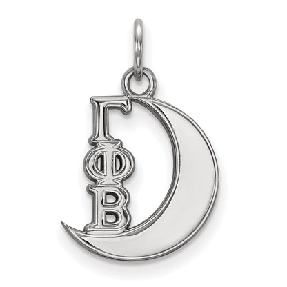 Sterling Silver Rhodium Plated Logoart Gamma Phi Beta Sorority Symbol Extra Small Pendant