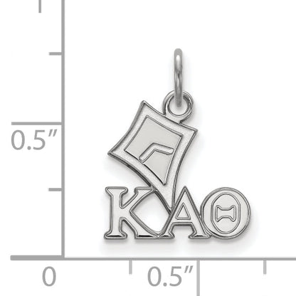 Sterling Silver Rhodium Plated Logoart Kappa Alpha Theta Sorority Symbol Extra Small Pendant
