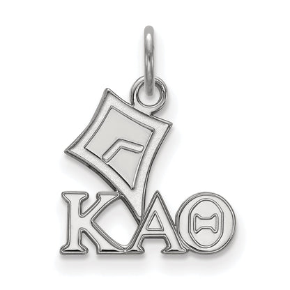 Sterling Silver Rhodium Plated Logoart Kappa Alpha Theta Sorority Symbol Extra Small Pendant