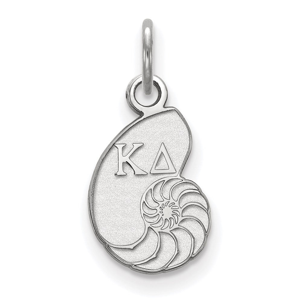 Sterling Silver Rhodium Plated Logoart Kappa Delta Sorority Symbol Extra Small Pendant