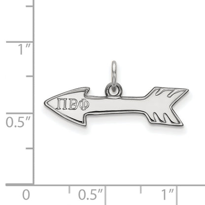 Sterling Silver Rhodium Plated Logoart Pi Beta Phi Sorority Symbol Extra Small Pendant