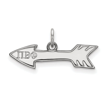 Sterling Silver Rhodium Plated Logoart Pi Beta Phi Sorority Symbol Extra Small Pendant