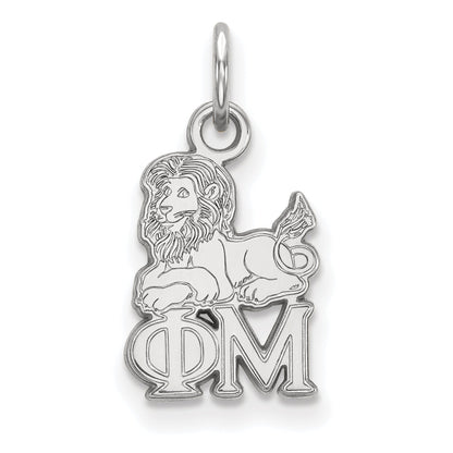 Sterling Silver Rhodium Plated Logoart Phi Mu Sorority Symbol Extra Small Pendant