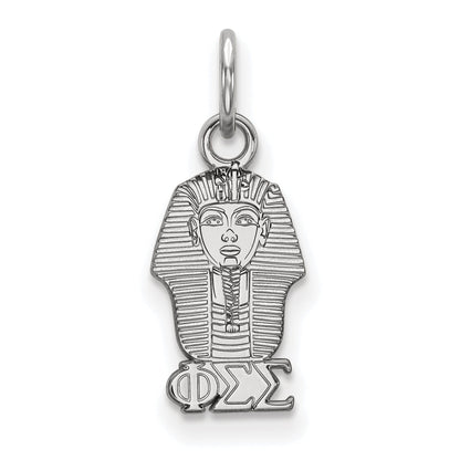 Sterling Silver Rhodium Plated Logoart Phi Sigma Sorority Symbol Extra Small Pendant