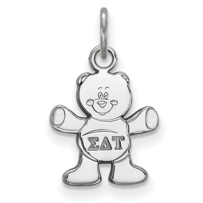 Sterling Silver Rhodium Plated Logoart Sigma Delta Tau Sorority Symbol Extra Small Pendant