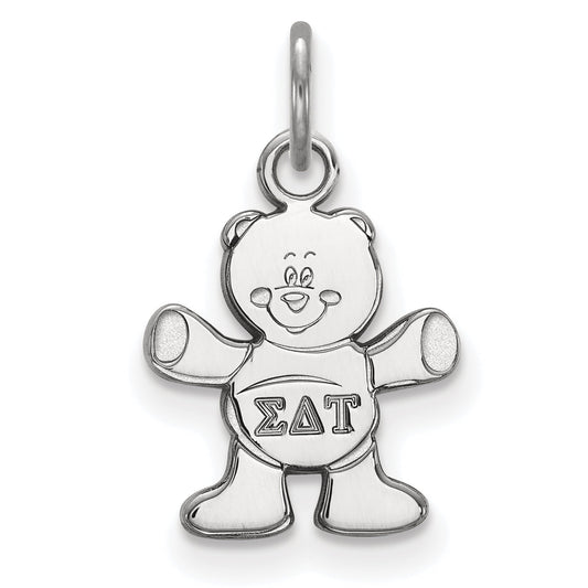 Sterling Silver Rhodium Plated Logoart Sigma Delta Tau Sorority Symbol Extra Small Pendant