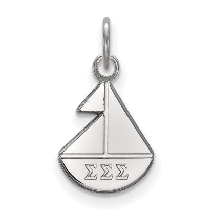 Sterling Silver Rhodium Plated Logoart Sigma Sorority Symbol Extra Small Pendant