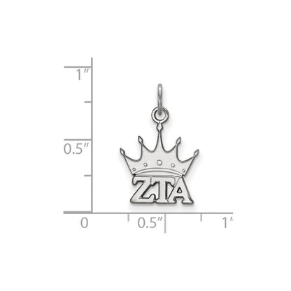 Sterling Silver Rhodium Plated Logoart Zeta Tau Alpha Sorority Symbol Extra Small Pendant