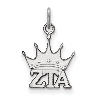 Sterling Silver Rhodium Plated Logoart Zeta Tau Alpha Sorority Symbol Extra Small Pendant