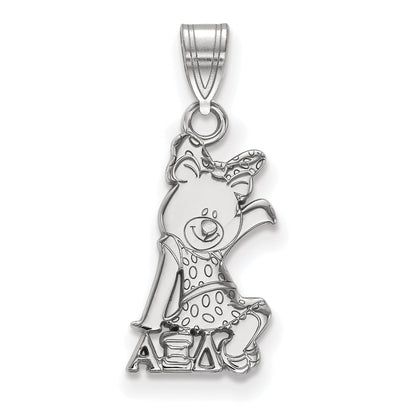 Sterling Silver Rhodium Plated Logoart Alpha Xi Delta Sorority Symbol Small Pendant