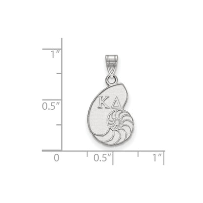 Sterling Silver Rhodium Plated Logoart Kappa Delta Sorority Symbol Small Pendant