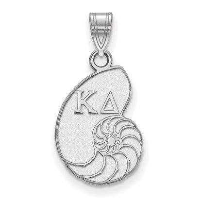 Sterling Silver Rhodium Plated Logoart Kappa Delta Sorority Symbol Small Pendant