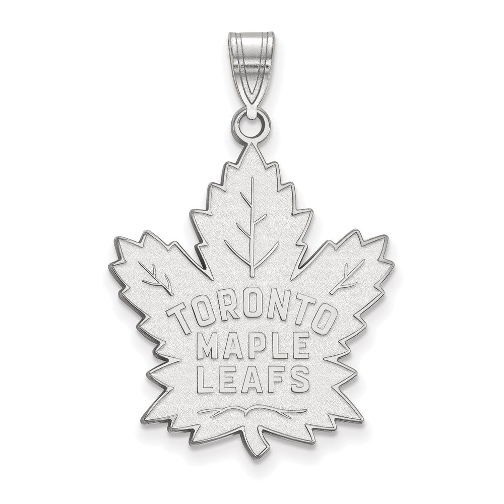 14K White Gold Nhl Logoart Toronto Maple Leafs Extra Large Pendant