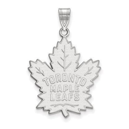 14K White Gold Nhl Logoart Toronto Maple Leafs Extra Large Pendant