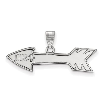 Sterling Silver Rhodium Plated Logoart Pi Beta Phi Sorority Symbol Small Pendant