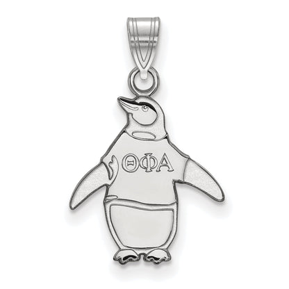 Sterling Silver Rhodium Plated Logoart Theta Phi Alpha Sorority Symbol Small Pendant