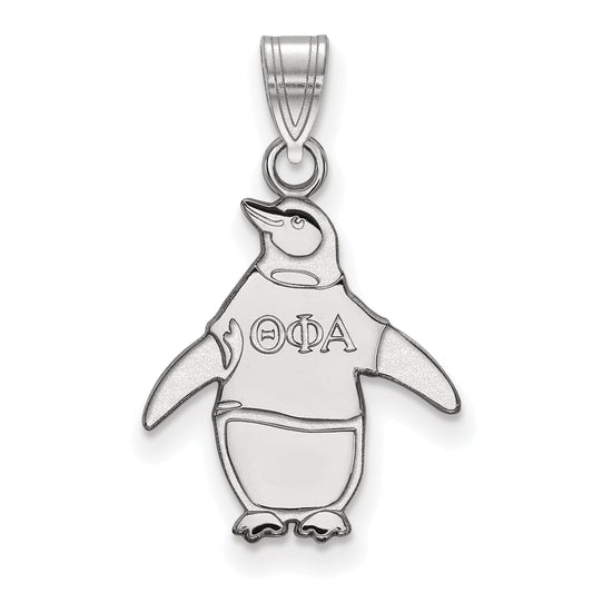 Sterling Silver Rhodium Plated Logoart Theta Phi Alpha Sorority Symbol Small Pendant