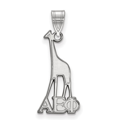 Sterling Silver Rhodium Plated Logoart Alpha Epsilon Phi Sorority Symbol Medium Pendant